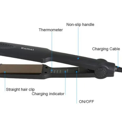 "Kemei Ceramic Tourmaline Hair Straightener - KM-329"