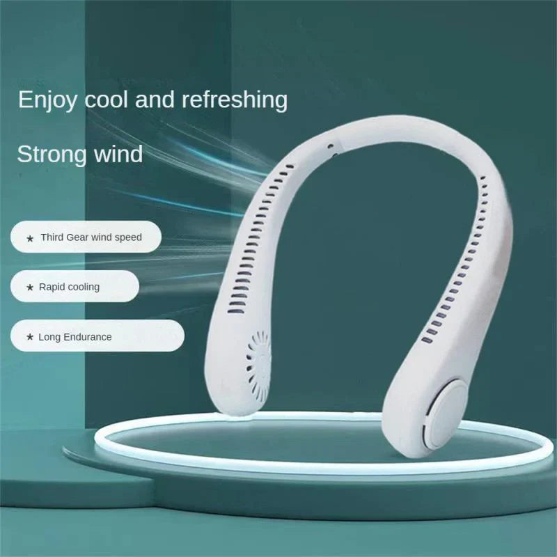 Portable Hanging Neck Fan Rechargeable | Rechargeable Cooling Fan