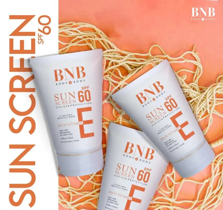 Bnb Sunscreen SPF-60 with Vitamin E (120ml)