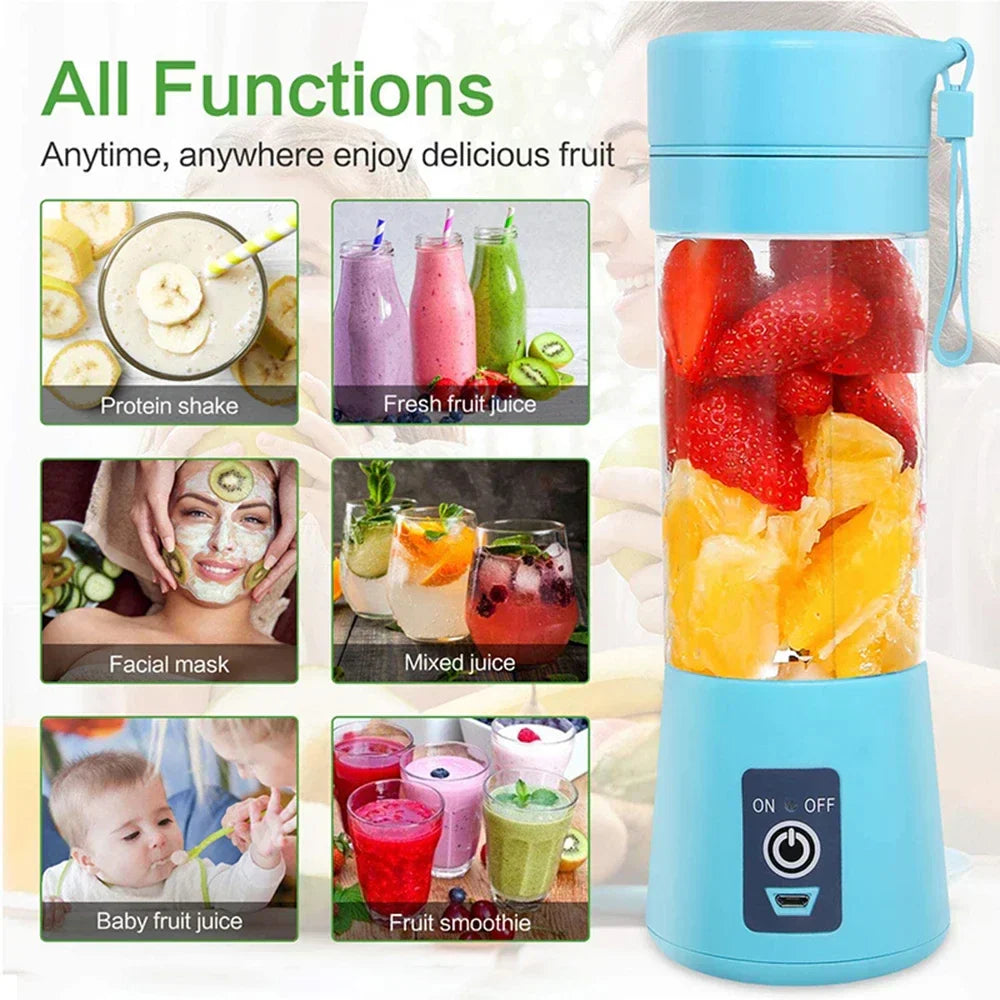 Portable Mini Electric 6 Blade Juicer Usb Charging